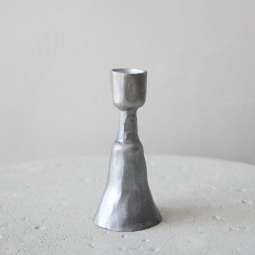 Zora Forged Candle Sticks Antique Silver