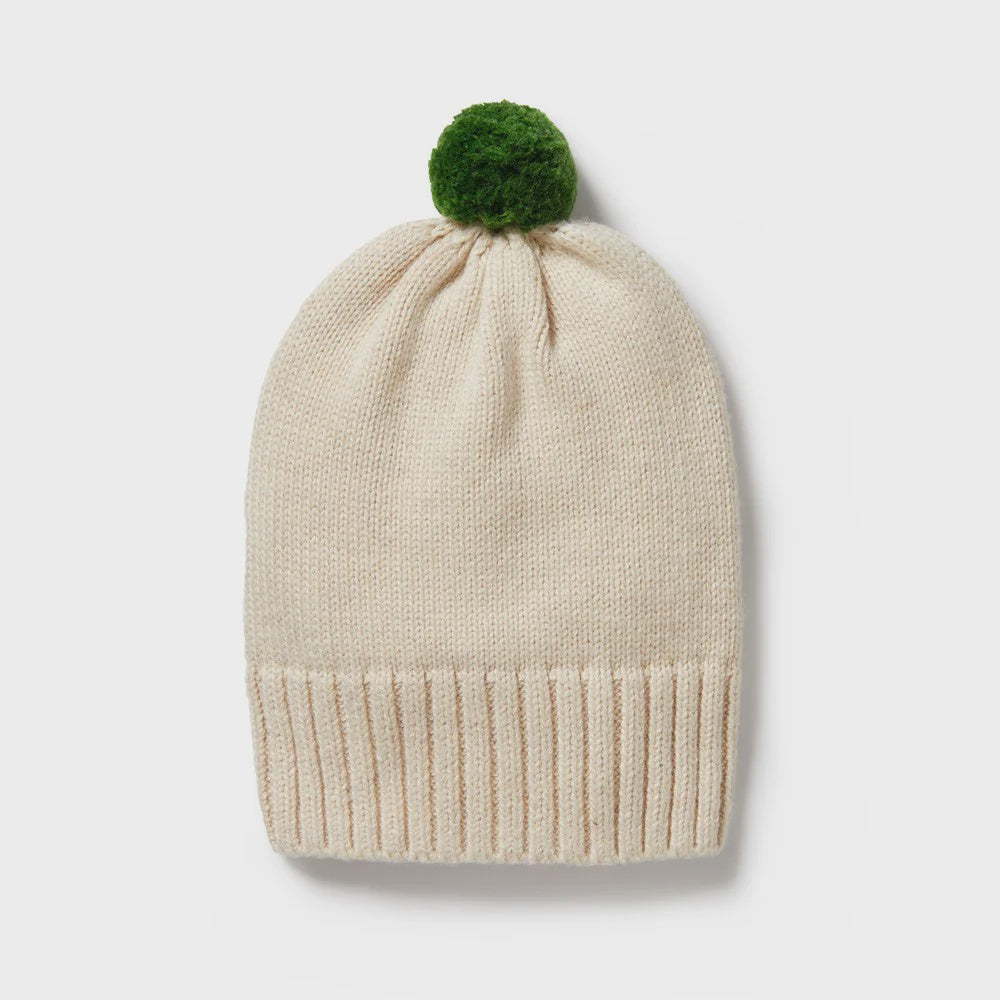 Wilson & Frenchy - Toque Almond With Green Pom Pom