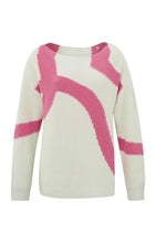 Load image into Gallery viewer, Yaya - Jacquard Sweater With Pink Detail

