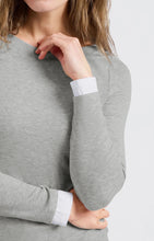 Load image into Gallery viewer, Yaya - Top T Shirt Long Sleeves Grey Faux Layer
