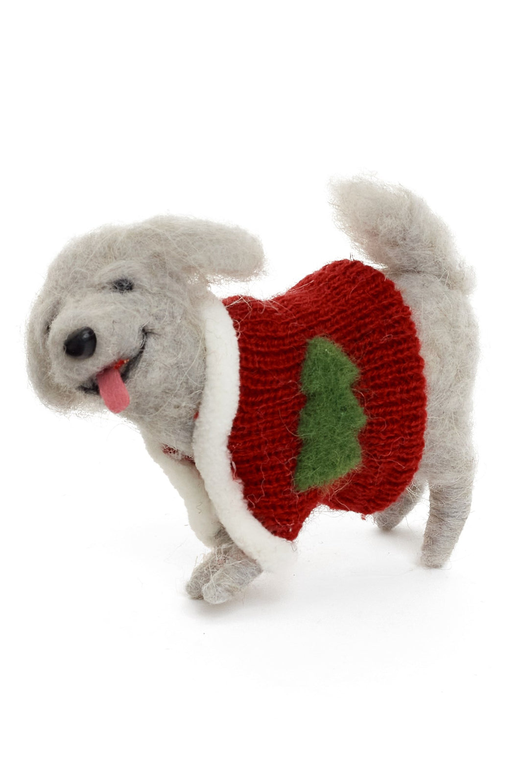 Christmas Ornament Dog w/Coat