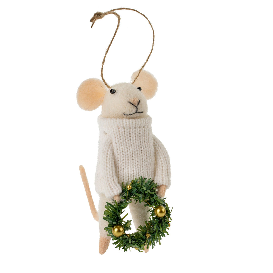 Festive Finnegan Mouse Ornament