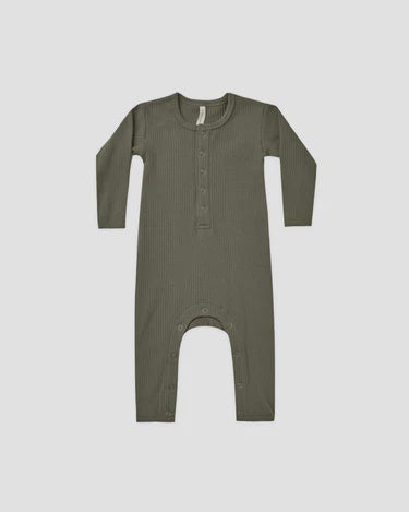 Quincy Mae - Ribbed Baby Jumpsuit Forest