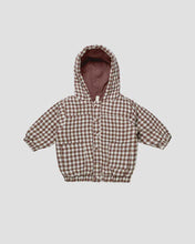 Load image into Gallery viewer, Quincy Mae - Hooded Woven Jacket Gingham

