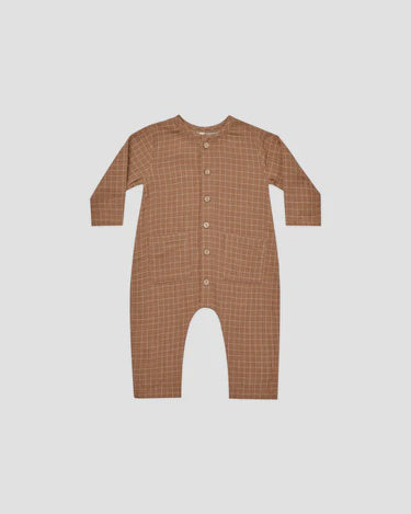 Quincy Mae - Pocketed Woven Jumpsuit Cinnamon